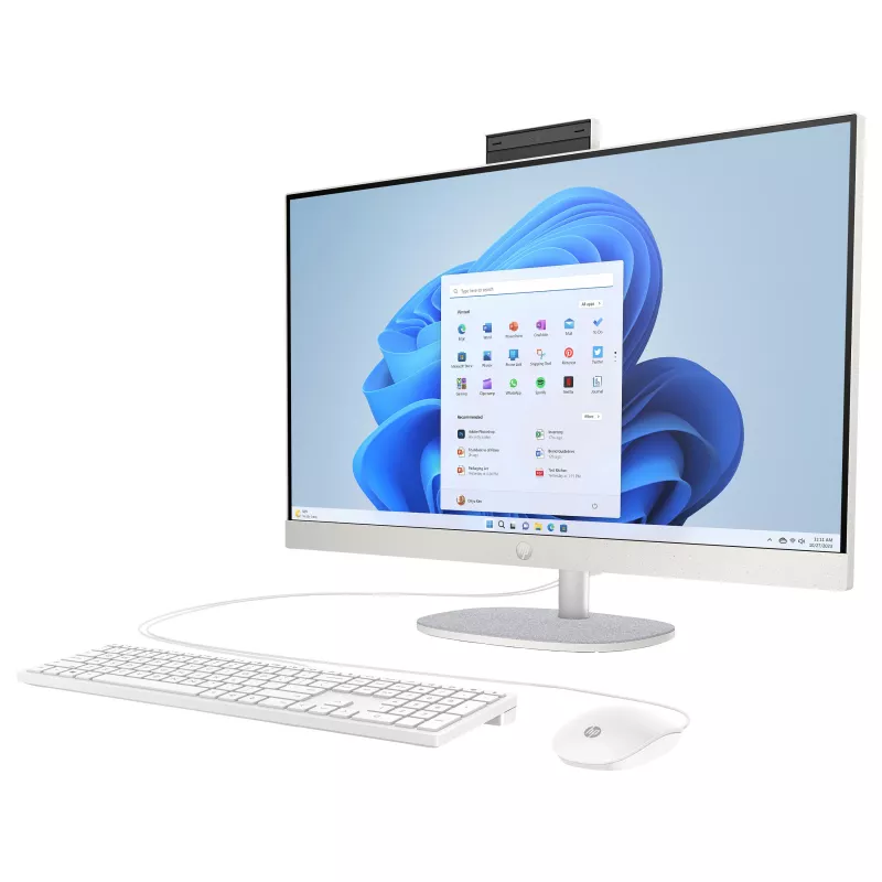 HP 27-cr0475ng All-in-One PC, 27 inch FHD IPS, Intel Core i7-1355U, 16GB RAM, 1TB SSD, Windows 11 Home, Weiß