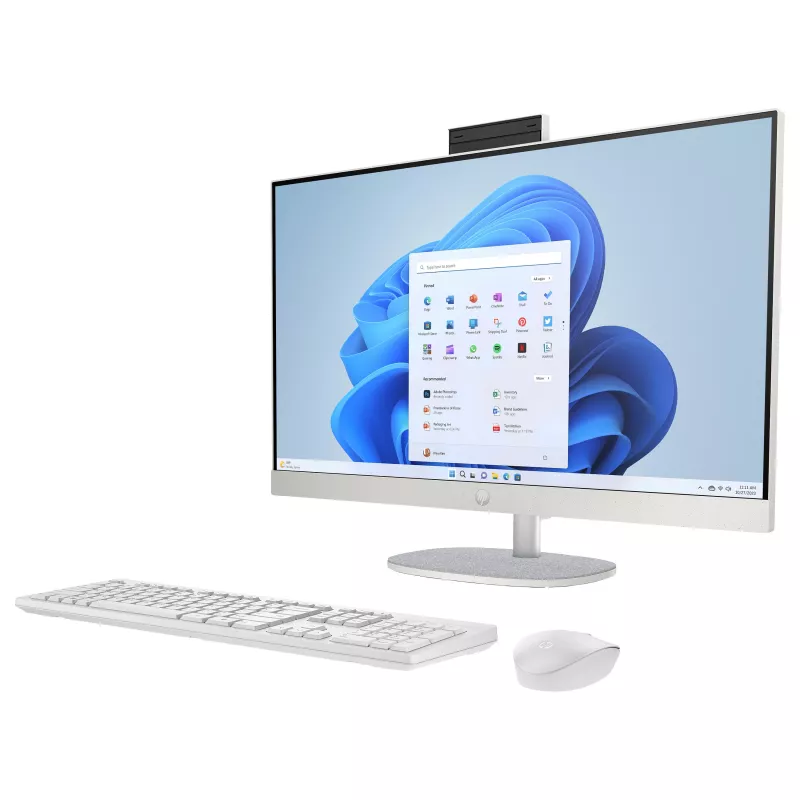 HP 27-cr0475ng All-in-One PC, 27 inch FHD IPS, Intel Core i7-1355U, 16GB RAM, 1TB SSD, Windows 11 Home, Weiß