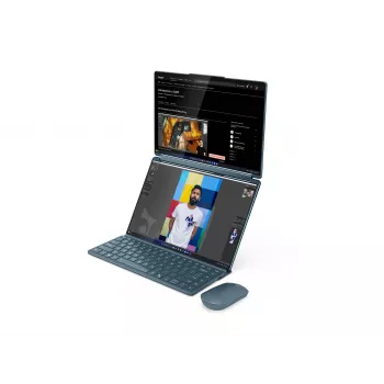 Lenovo Yoga Book 9 14IAH10 Intel Dual-Screen Laptop, Tidal Teal, 2x14 inch OLED Touchscreen, 2.8K WQXGA+, Intel Core Ultra 7 255H, 32GB LPDDR5X, 1TB SSD, Intel Arc 140T GPU, Windows 11 Home, Wi-Fi 7