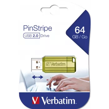 Verbatim Store n Go Pinstripe USB 2.0 Eucalyptus Green 64GB USB-Stick