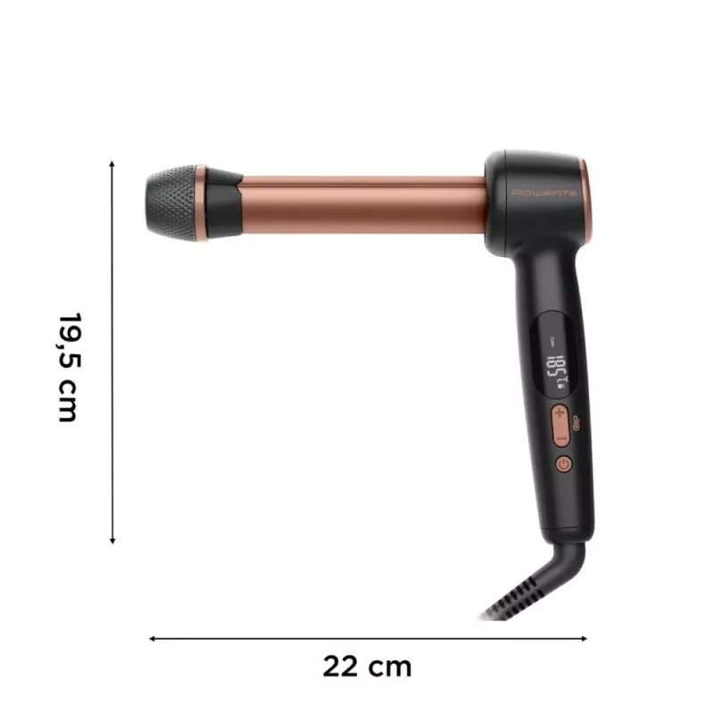 Rowenta CF4620E0 Twist Curl Lockenstab - Keramik, Ionenpflege, 27/32/38 mm, LCD-Display, 86 W, Schwarz/Kupfer