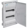 HAGER Volta VU24NE Unterputz-Verteiler, 2 Reihen, 24 Module, IP30, Metalltür, Weiß
