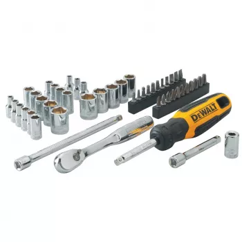 DEWALT DWMT81610-0 10-teiliger metrischer Steckschlüsselsatz 1/4-Zoll-Antrieb (4-13 mm) mit Schienenhalterung