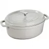 STAUB LA COCOTTE Gusseisentopf oval 3,2 L, Trüffelgrau
