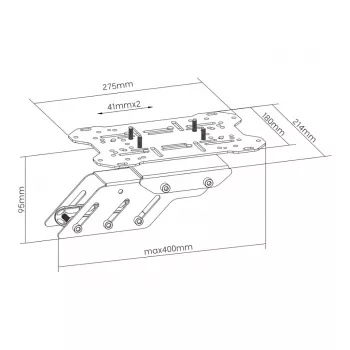Oplite Halterung für Sim Racing & Flight Sim Zubehör Schwarz Retail (OP-GTR-FSH)
