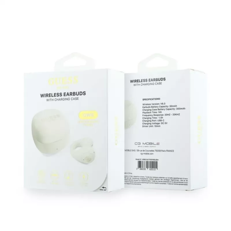 GUESS Mini Classic Open-Ear True Wireless Earbuds - Weiß