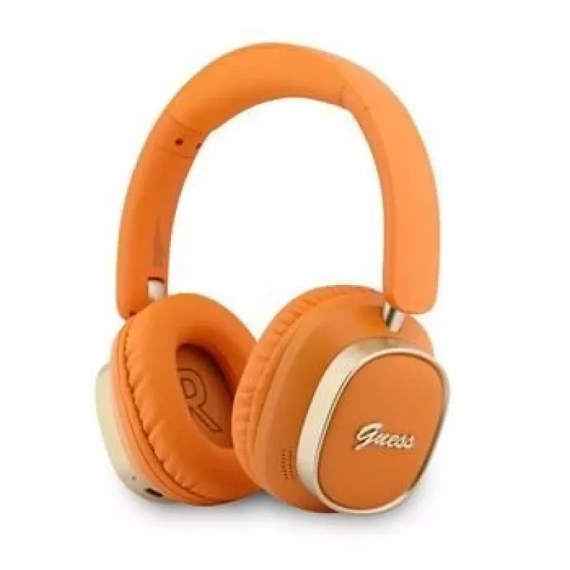 Guess Bluetooth On-Ear Kopfhörer Rectangle Metal Script Orange