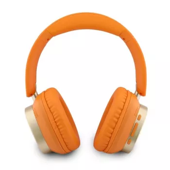Guess Bluetooth On-Ear Kopfhörer Rectangle Metal Script Orange