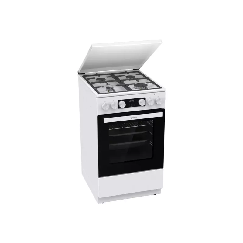Gorenje GK5C42WF-B Freistehender Gas-Elektro-Herd, Weiß, 50 cm, 70 L