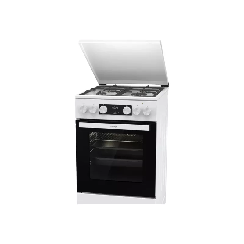 Gorenje GK5C42WF-B Freistehender Gas-Elektro-Herd, Weiß, 50 cm, 70 L