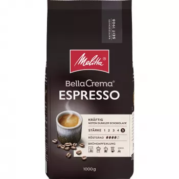 MELITTA BellaCrema Espresso Ganze Kaffeebohnen 1 kg Intensität 5/5