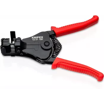 KNIPEX 1221 Automatische Abisolierzange 0,03-10 mm² (32-8 AWG) mit Schneider, 180 mm