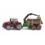 SIKU Blister Massey Ferguson mit Forstanhänger