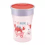 NUK Magic Cup 230 ml Rot 360° Trinkrand Trainingsbecher für Kleinkinder ab 8+ Monaten, auslaufsicher, BPA-frei, spülmaschinenfest