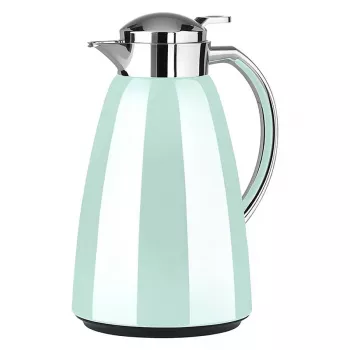 EMSA CAMPO Thermokanne, 1 Liter (Mintgrün / Edelstahl, Quick-Tip-Verschluss)