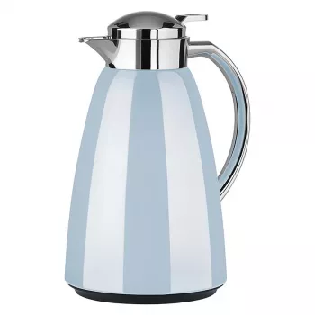 EMSA CAMPO Thermokanne, 1 Liter, Hellblau / Edelstahl, QUICK TIP Verschluss