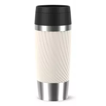 EMSA TRAVEL MUG Classic Twist (Creme/Edelstahl, 0,36 Liter)