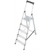 Krause SOLIDY 1x5 126238 Einseitige Trittleiter, 5 Stufen, Aluminium, 150 kg Tragfähigkeit