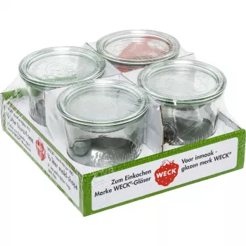 WECK Einmachglas 0,5L Set mit 4 Stück