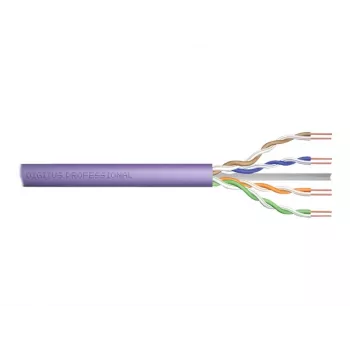 DIGITUS Cat.6 U/UTP B2ca Installationskabel, AWG23/1, LSOH, 500m, Lila, Rolle