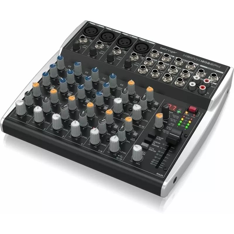 Behringer XENYX 1202SFX Analog Mixer mit 12 Eingängen und KLARK TEKNIK FX
