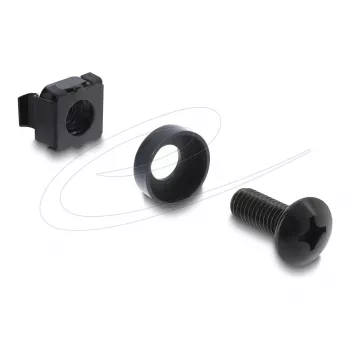 DELOCK Rack-Montageset für 10 inch und 19 inch 100 Stück Schwarz