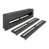 DELOCK 19 inch Verteilerfeld mit Abdeckung und DIN-Schiene inkl. 2x Kabelzugentlastungsschienen 3U Stahl Schwarz