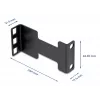Delock Server Rack Tiefenverlängerungsadapter Montagesatz zur Verlängerung der Einbautiefe um bis zu 10 cm 1U Schwarz
