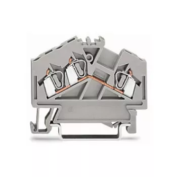 WAGO 280-641 Durchgangsklemme, 2-Leiter, 2,5 mm², grau