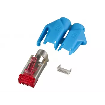 EFB RJ45 Hirose Stecker STP, TM21 Blau, Cat.6, 100 Stück