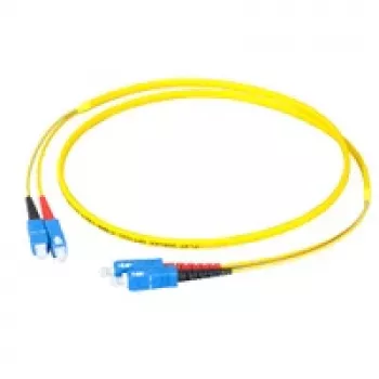 EFB Elektronik Duplex Jumper SC-SC 9/125 µm OS2 LSZH Yellow Flat Twin 3x5mm 3m