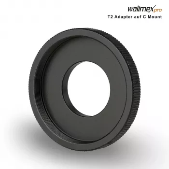 Walimex Pro T2-Objektiv auf C-Mount Adapter