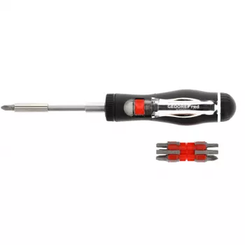 GEDORE Red Ratchet Schraubendreher 13in1, 1/4 Zoll (Schwarz/Rot, mit 13 Bits)