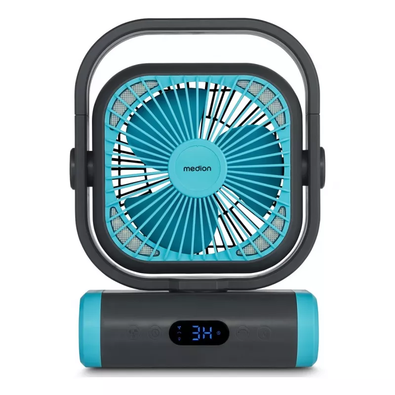 MEDION LIFE Camping Fan E10 TF (MD 12065) Grau/Blau