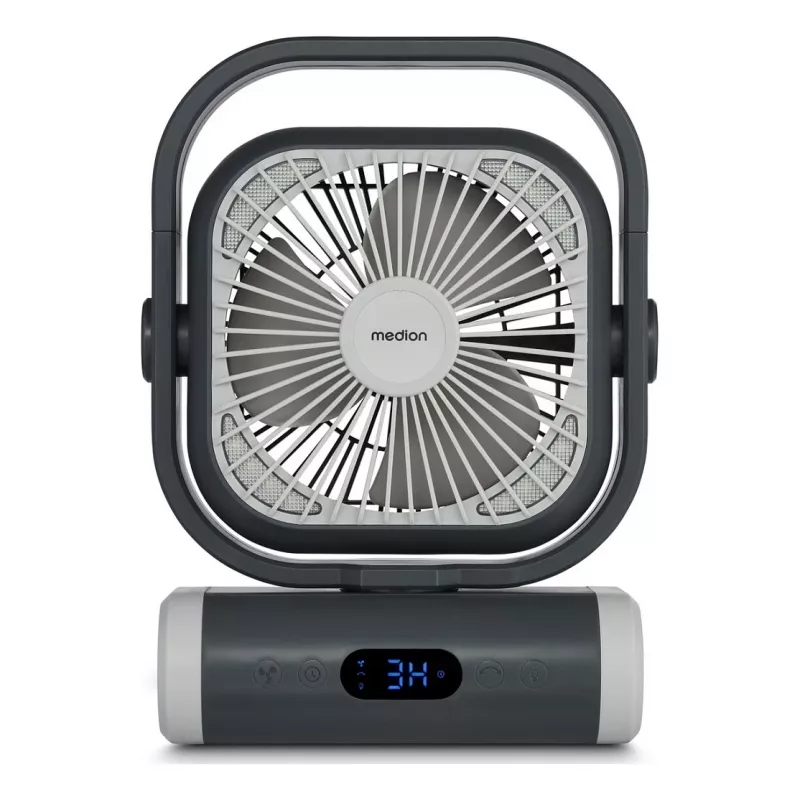 MEDION LIFE Camping Fan E10 TF (MD 12065) Grau/Weiß