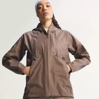 adidas TERREX Xperior 2.5L Hybrid Primeknit Climaproof Jacket - Trace Brown (Women's, Größe M)