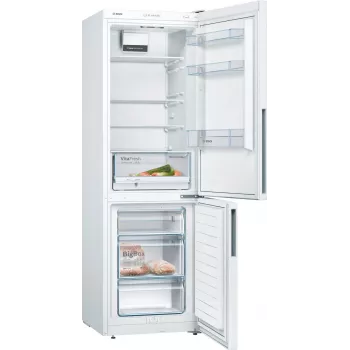 Bosch KGV362WEAS Kühl-Gefrierkombination, Weiß, 308 L Gesamtnutzinhalt, Energieklasse E