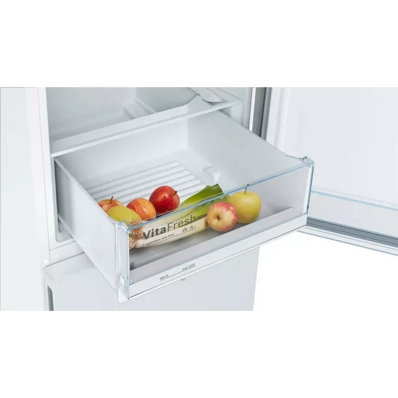 Bosch KGV362WEAS Kühl-Gefrierkombination, Weiß, 308 L Gesamtnutzinhalt, Energieklasse E
