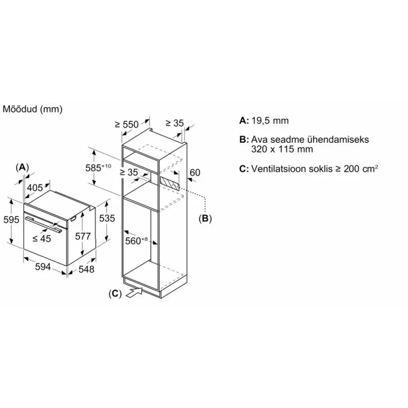 Bosch HMG976KB1 Series 8 Einbau-Mikrowellenbackofen mit Dampfunterstützung, 71 l, Schwarz