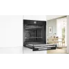 Bosch HMG976KB1 Series 8 Einbau-Mikrowellenbackofen mit Dampfunterstützung, 71 l, Schwarz