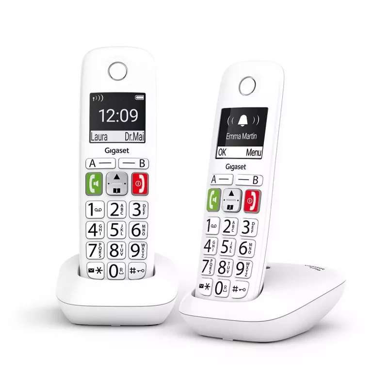 Gigaset E290 Duo Schnurloses DECT-Telefon Weiß