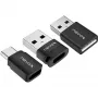 NEVOX Data Blocker (3er-Pack) - USB-A Stecker auf Buchse, reiner Ladeadapter, verhindert Juice Jacking, Schwarz