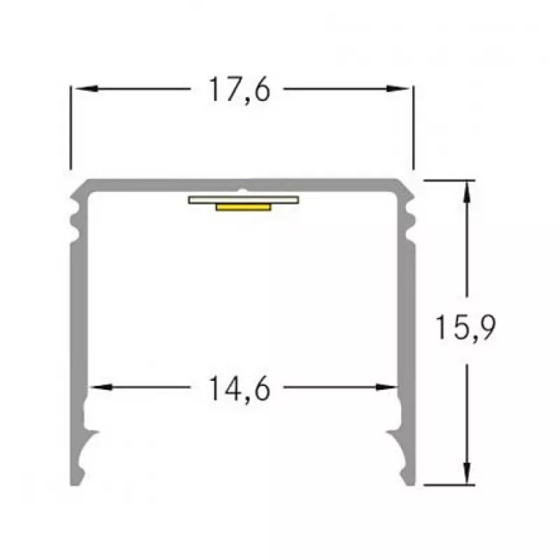 Brumberg 53381263 AB-Profil QUALITYFLEX Aluminium Profile 2000mm