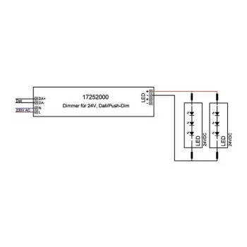 Brumberg 17252000 LED-Netzteil, rechteckig, weiß, DALI-2, 150W, 24V DC