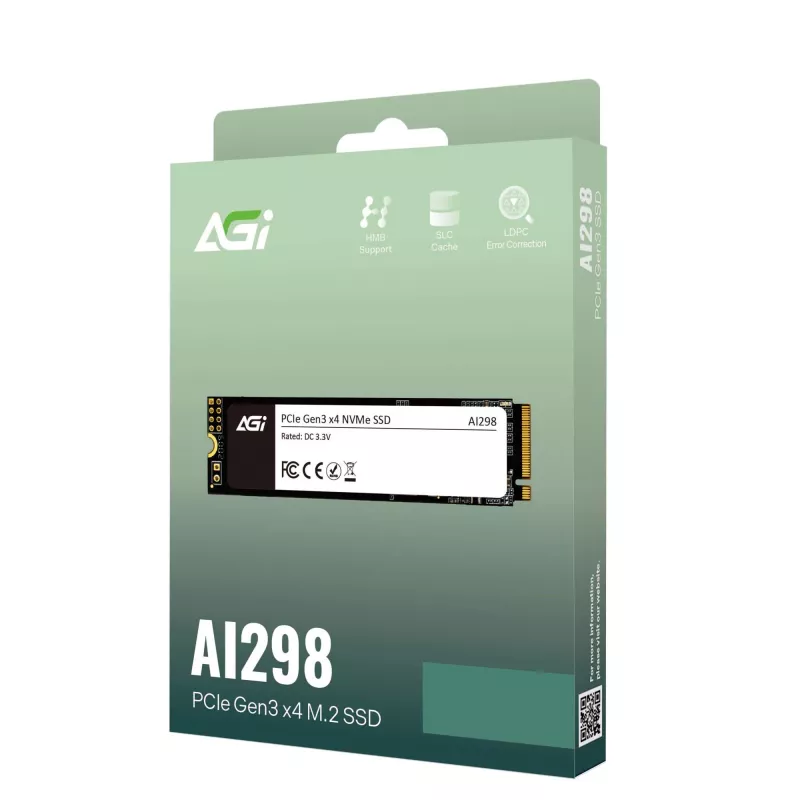 AGI TECHNOLOGY 512GB M.2 2280 PCIe Gen3 x4 NVMe SSD, 3000MB/s Lesen, 1400MB/s Schreiben