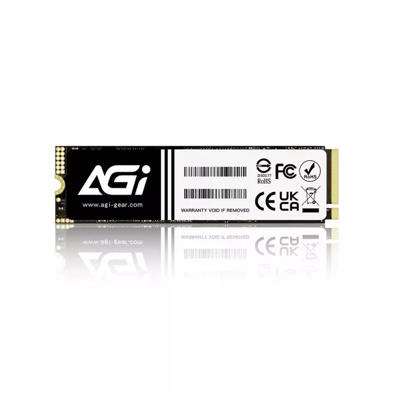 AGI TECHNOLOGY 512GB M.2 2280 PCIe Gen3 x4 NVMe SSD, 3000MB/s Lesen, 1400MB/s Schreiben