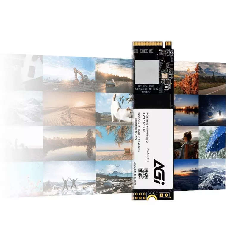 AGI TECHNOLOGY 512GB M.2 2280 PCIe Gen3 x4 NVMe SSD, 3000MB/s Lesen, 1400MB/s Schreiben