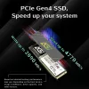 AGI TECHNOLOGY 1TB M.2 NVMe PCIe 4.0 SSD - 4700MB/s Lesen, 2800MB/s Schreiben, 600TBW