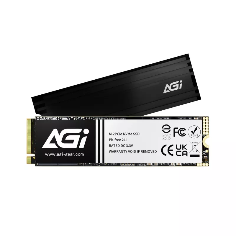 AGI TECHNOLOGY 1TB SSD M.2 NVMe PCIe Gen4x4 - 7400MB/s Lesen, 5200MB/s Schreiben, 750TBW