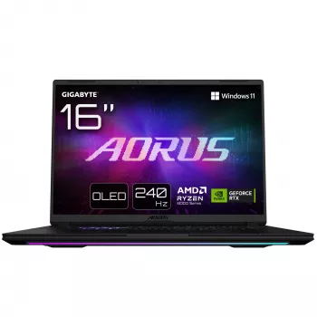 GIGABYTE AORUS MASTER 16 8XJJ4DEE64SP - 16 inch QHD OLED 240 Hz Display, AMD Ryzen 9 8940HX, 32GB RAM, 1TB SSD, NVIDIA GeForce RTX 5070 Ti, Windows 11 Pro